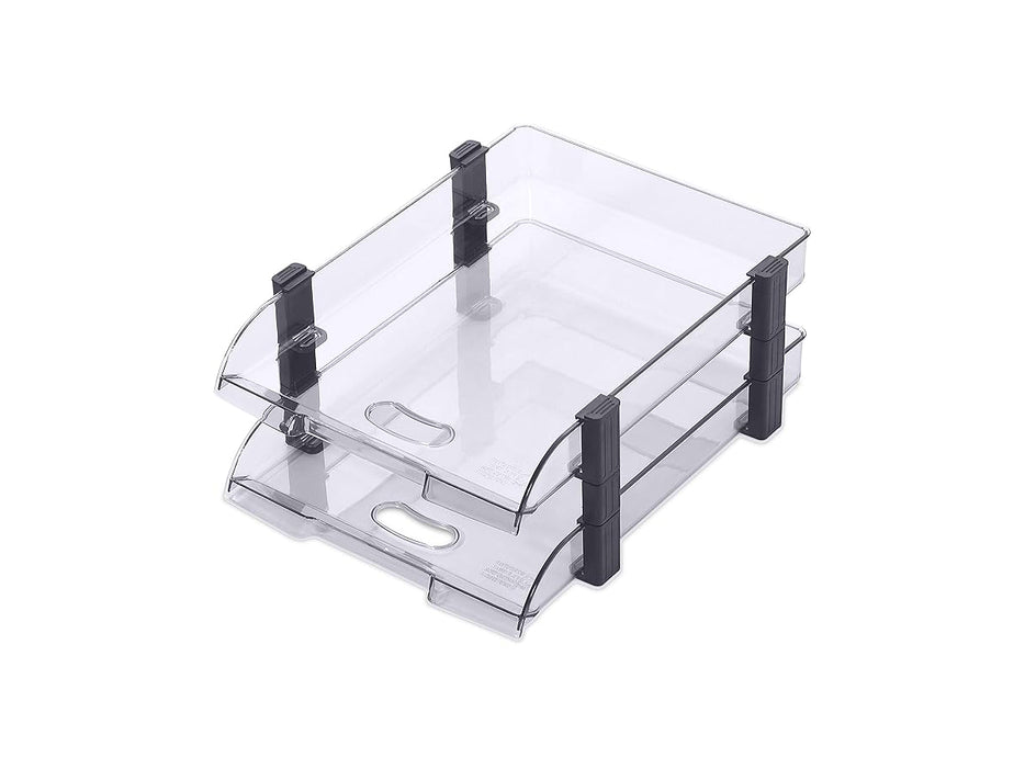 Omega 1758/2 Executive File Tray, Clear Transparent