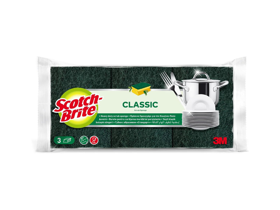 Scotch-Brite Heavy Duty Scrubs Sponge x Pack of 3