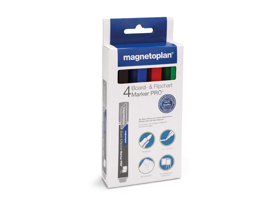 Magnetoplan COP 12281 Dry Erase White Board Marker, Assorted (Pack of 4)