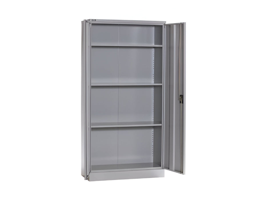 Rexel Full Height Cupboard Swing Door With 3 Adjustable Shelves, RXL101SW (Grey)