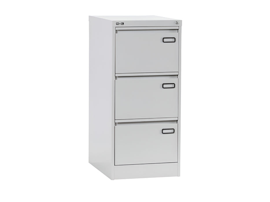 Rexel 3 Drawer Vertical Filing Cabinet, RXL303ST, Grey