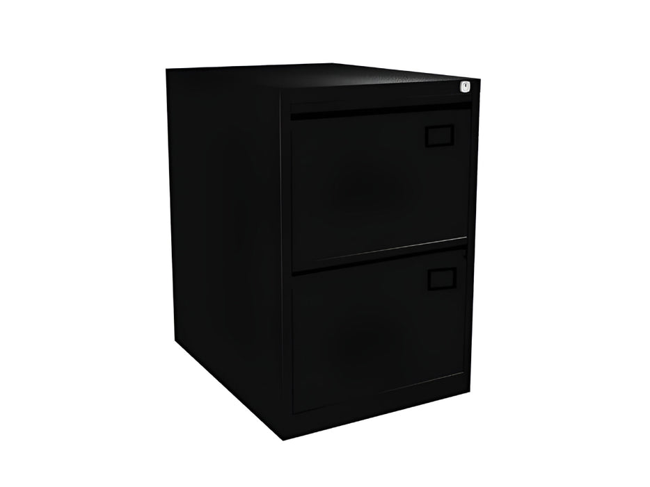 Rexel 2 Drawer Vertical Filing Cabinet, RXL302ST, Black