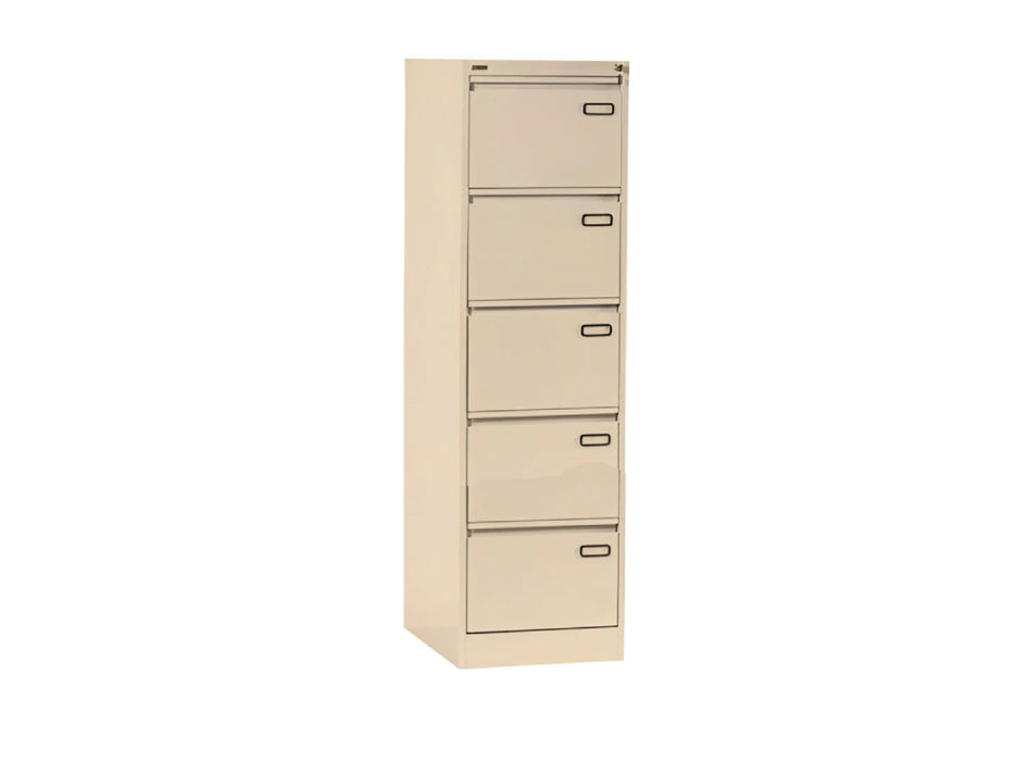 Rexel 5 Drawer Vertical Filing Cabinet, RXL305ST (Beige)