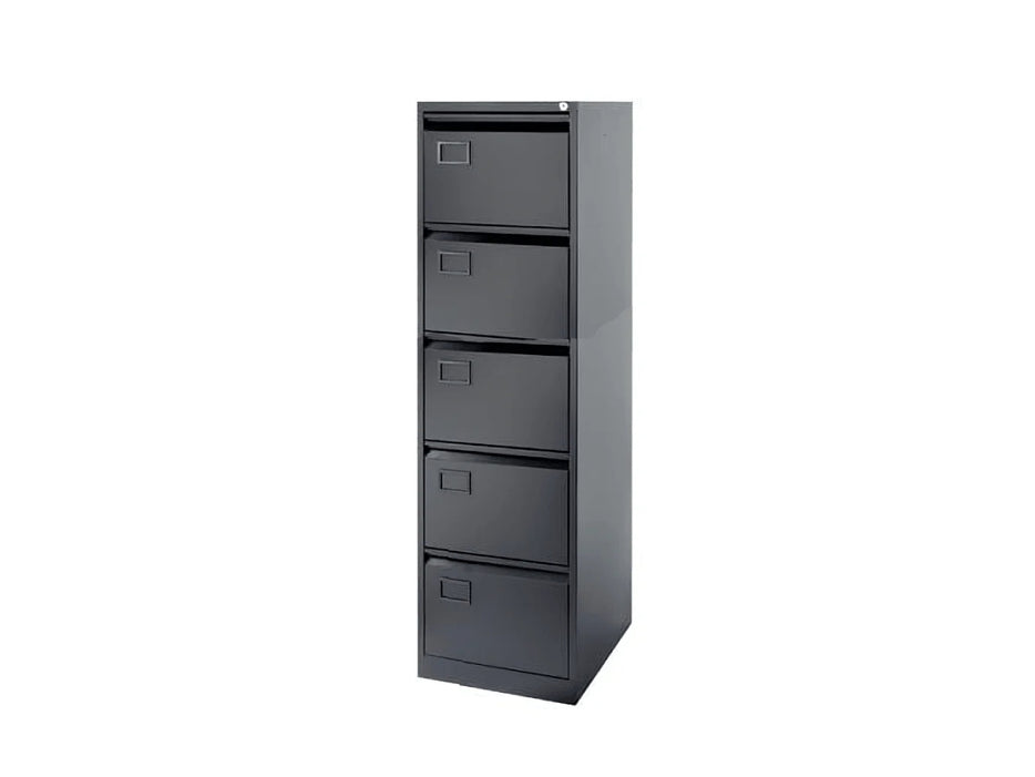 Rexel 5 Drawer Vertical Filing Cabinet, RXL305ST (Black)