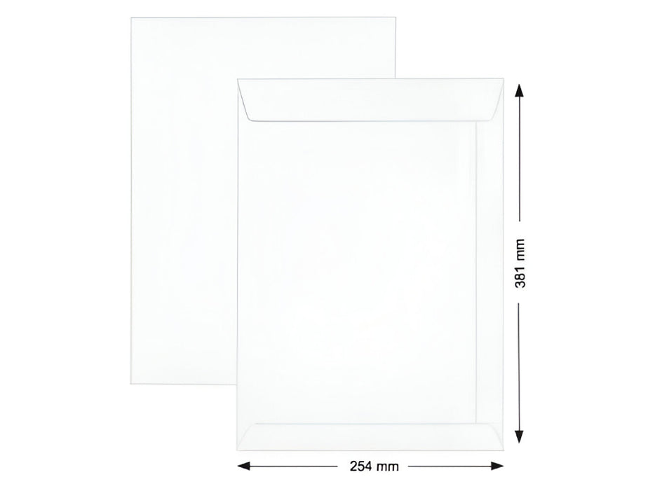 White Envelope 254 x 381mm 15" x 10" (Pack of 50)