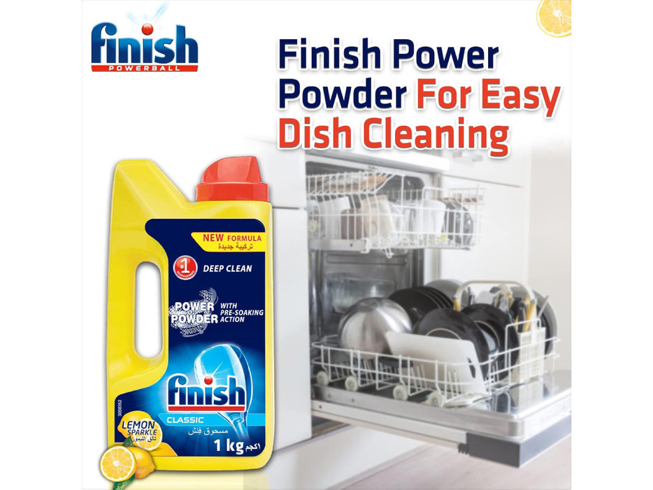 Finish Classic Lemon Dishwashing Powder 1kg