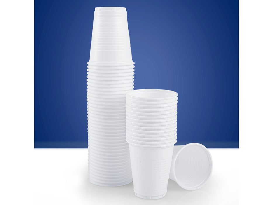 Cups Plastic White, Disposable, 6oz, 50pcs/pack