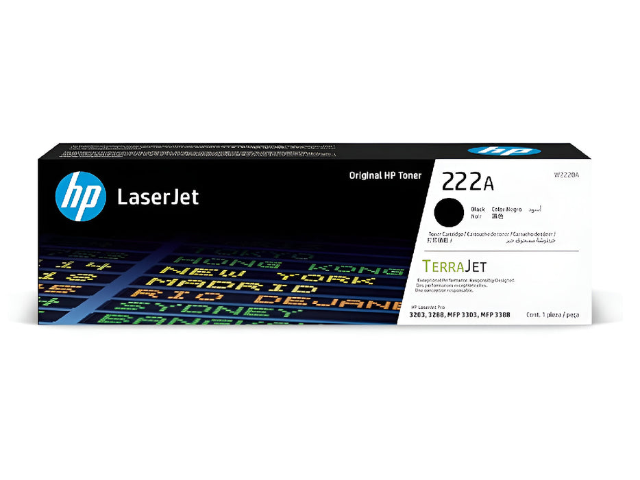 HP 222A Black Original LaserJet Toner Cartridge (W2220A)