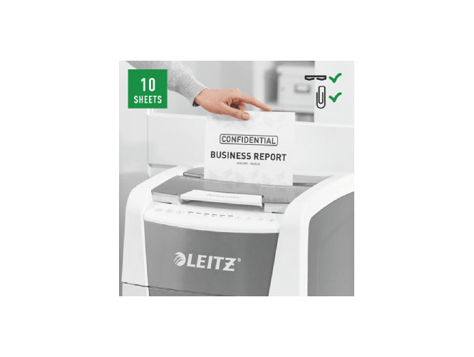 Leitz IQ Home Office Autofeed Cross Cut Shredder 300 Sheets (8015)