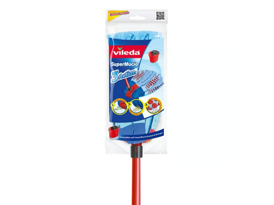 Vileda Super Mop 3 Action Floor Cleaning with Stick