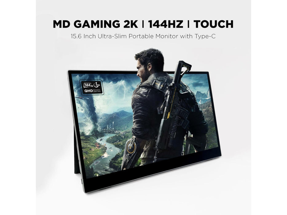 MetaDisplay Touch Portable Monitor MD Gaming 2K 144Hz 15.6" Portable Gaming Monitor