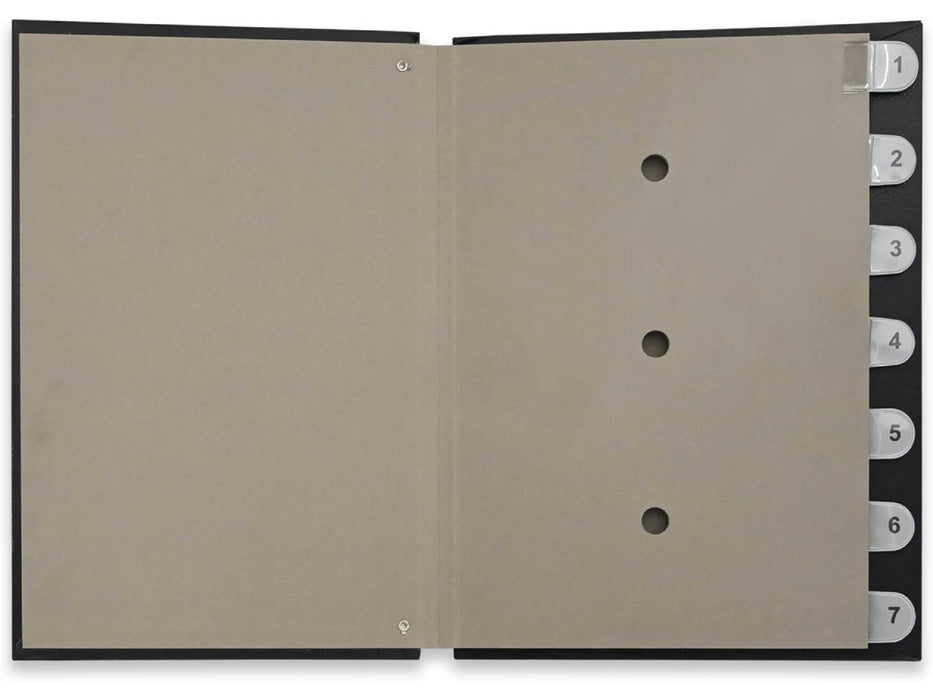 Signature Book, Vinyl Material Cover, 7 Sheets (1-7), Black Color, 240 x 340mm