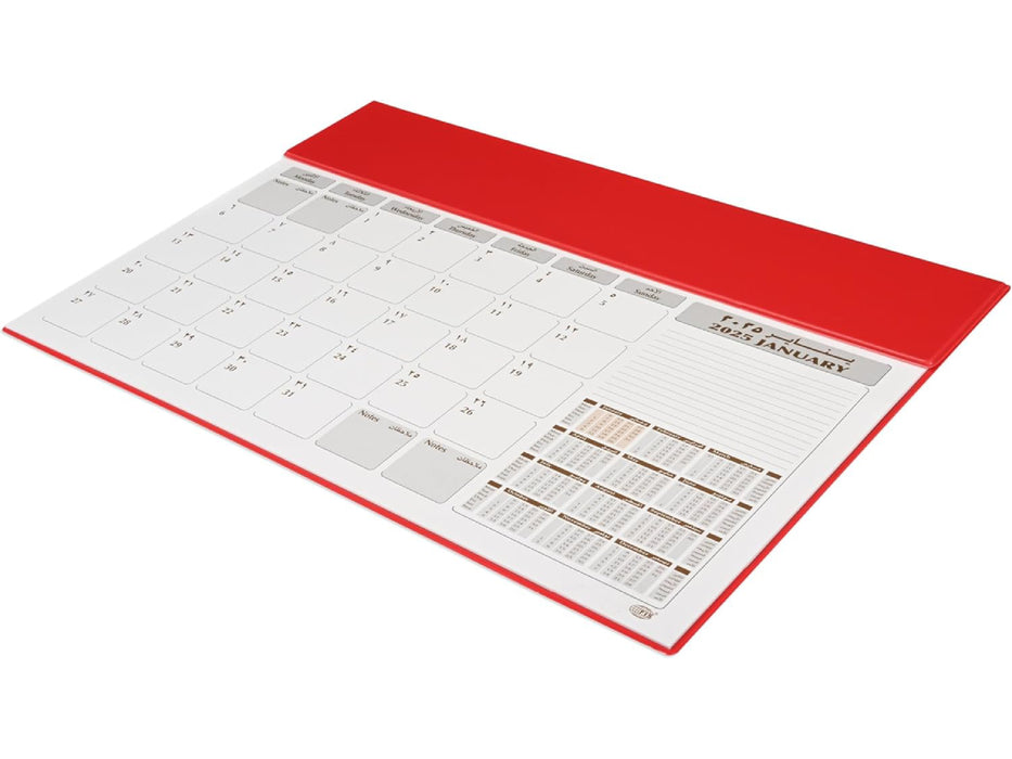 2025 Year Planner with PVC Desk Blotter, 1month/Sheet (FSDK2AE25)