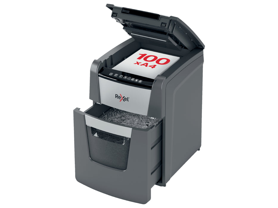 Rexel Optimum AutoFeed+ 100X Automatic Cross Cut Paper Shredder