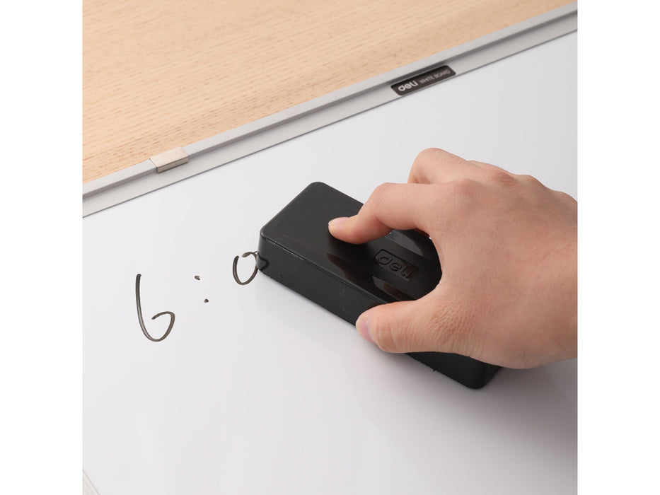 Deli 7834 Magnetic White Board Eraser, Black