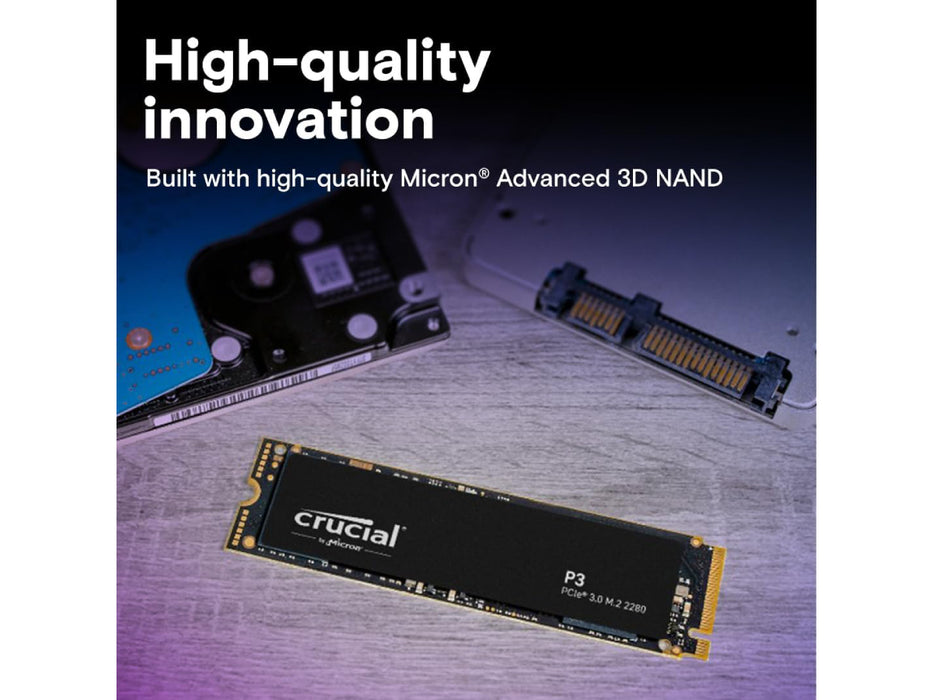 Crucial P3 1TB PCIe 3.0, NVMe, M.2 2280 SSD (CT1000P3SSD8)