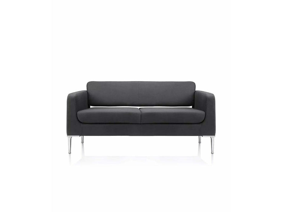 KOZE Two Seater Premium Office Sofa With Chrome Legs