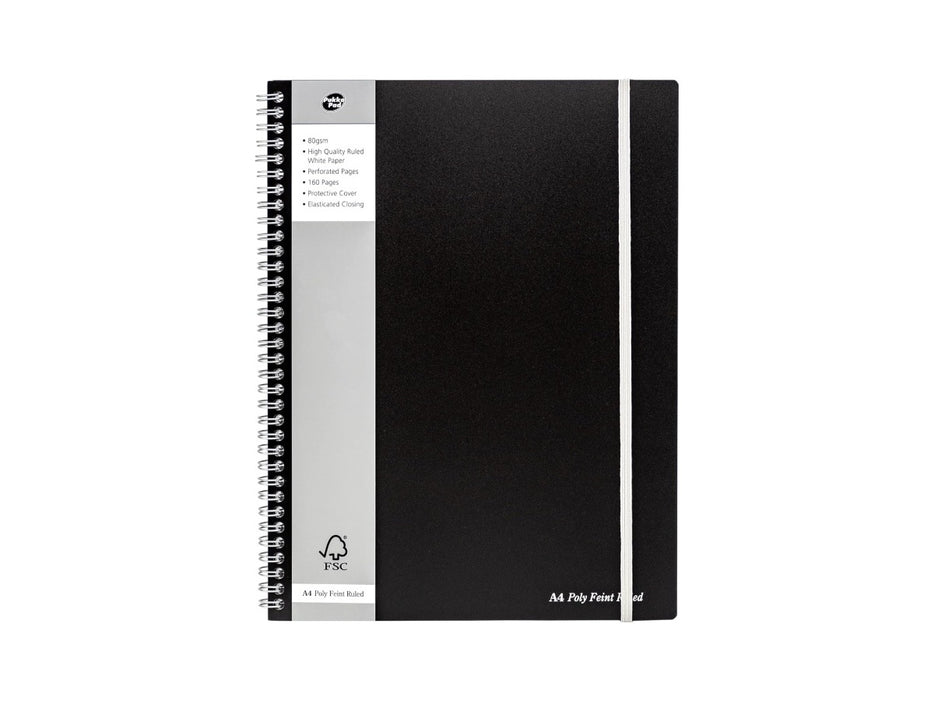 PUKKA Jotta Polyprop A4 Notebook 160 Pg. Black [SBJPOLYA4]