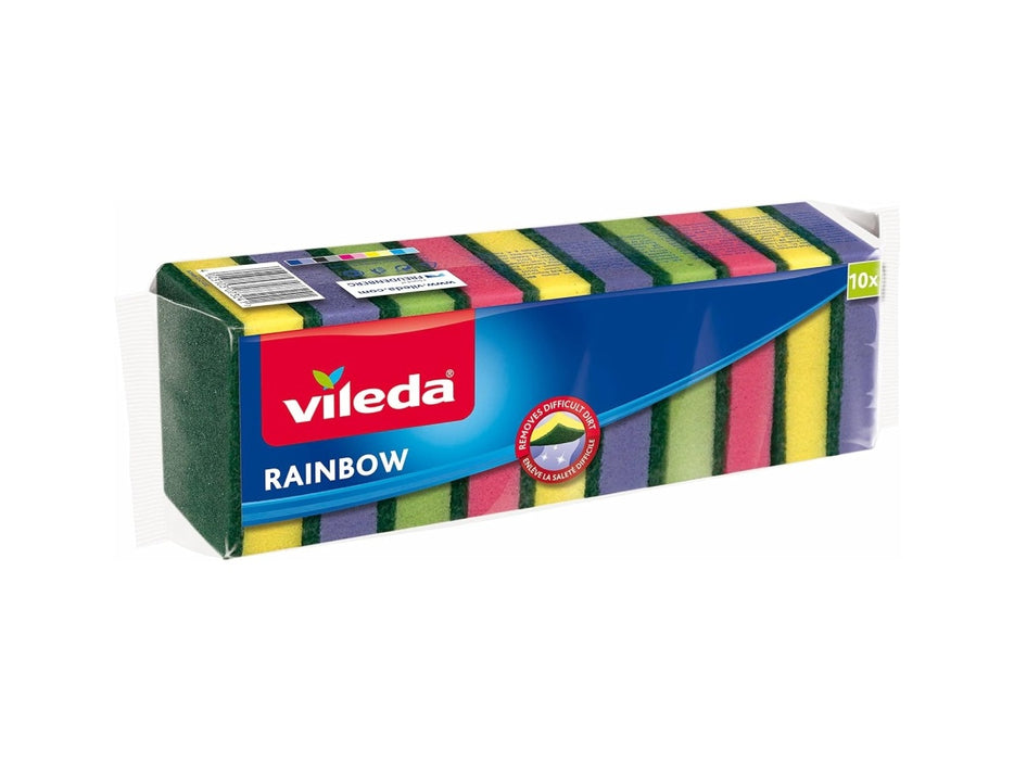 Vileda Rainbow Color Household Sponges 10pcs/pack