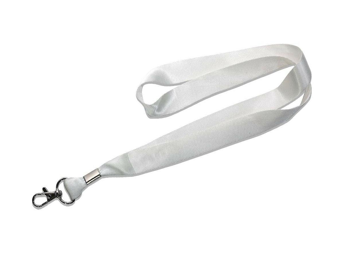 ID Lanyard 15mm with Metal Hook, White (000254) - Altimus