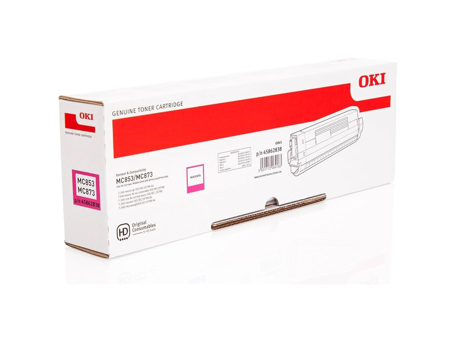 OKI 45862838 Magenta Toner Cartridge for MC853/873/MC883-7.3K-NEU