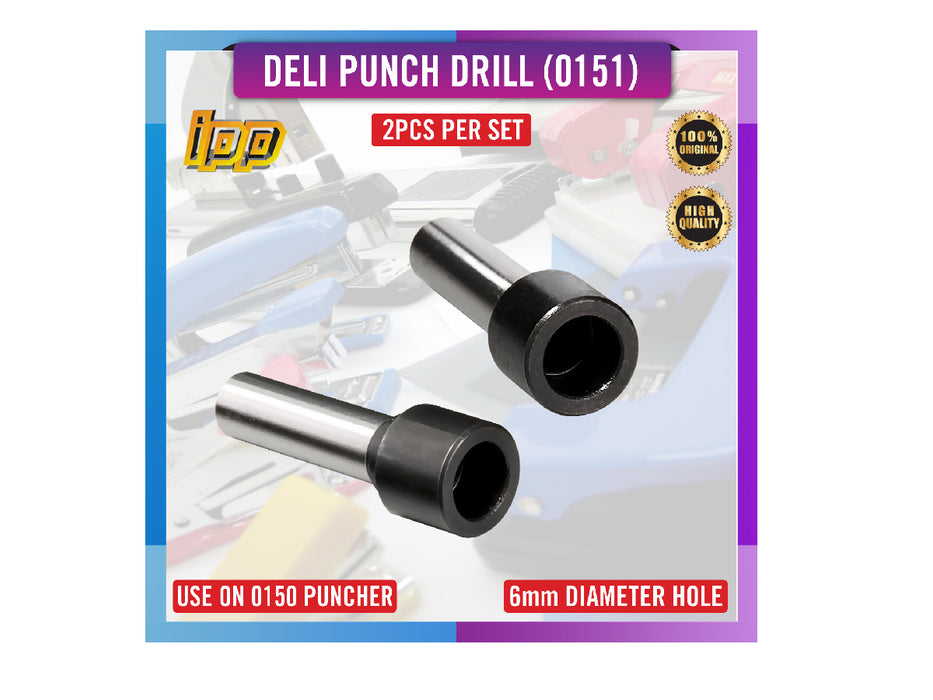 Deli 0151 Punching Drill, 6x30mm (Pack of 2)