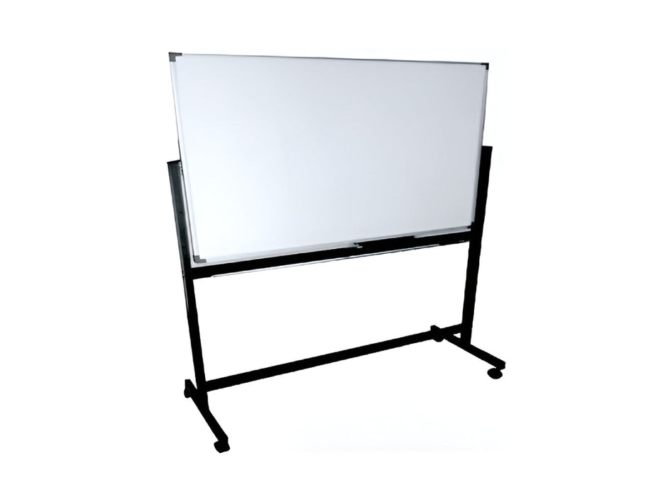 Double Sided Magnetic Whiteboard With Metal Stand & Wheels 900mm x 1500mm (90cm x 150cm)