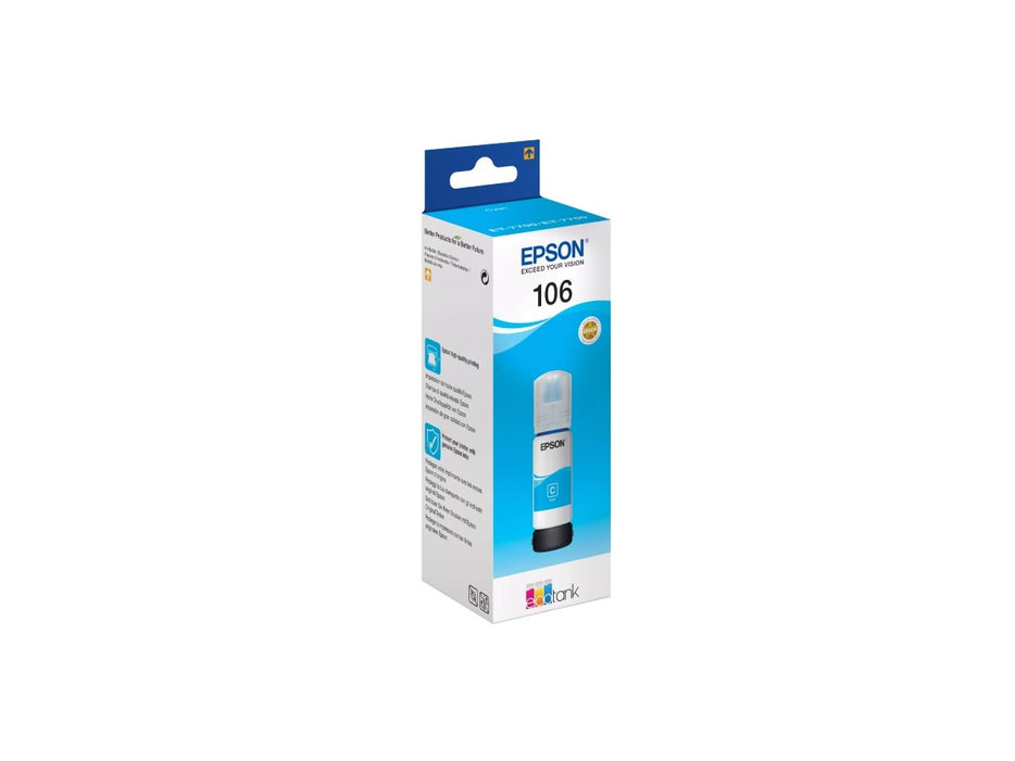 Epson 106 EcoTank Cyan Ink Bottle (70 ml)