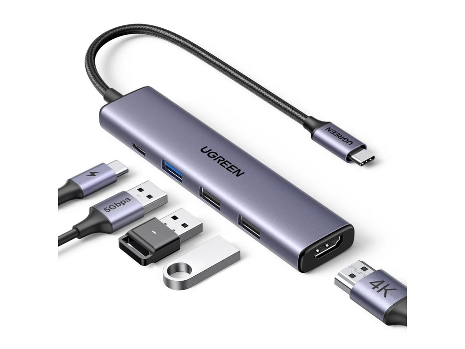 UGREEN Revodok 105, USB C Hub, 5 in 1 Multiport Adapter