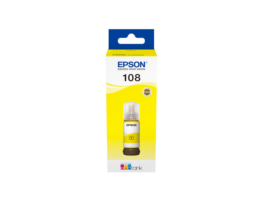 Epson 108 Ecotank Yellow Ink Bottle 70ml