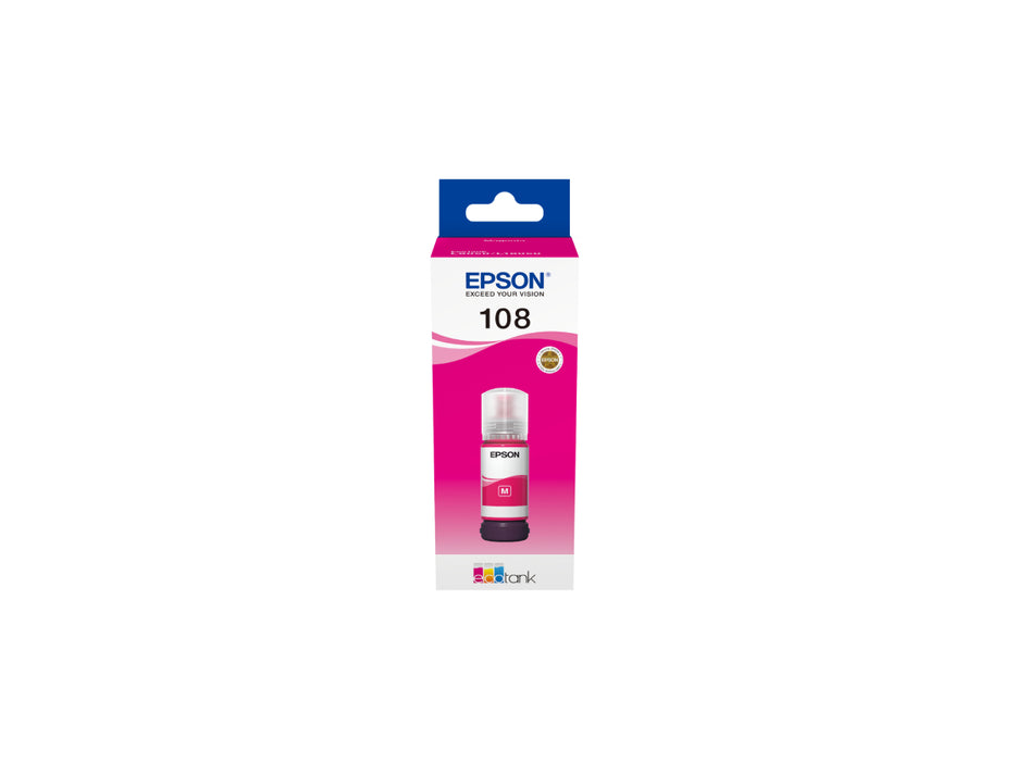 Epson 108 Ecotank Magenta Ink Bottle 70ml