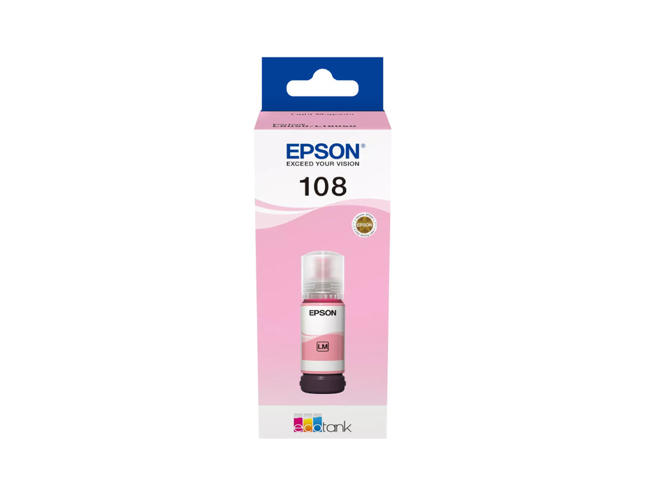 Epson 108 Ecotank Light Magenta Ink Bottle 70ml