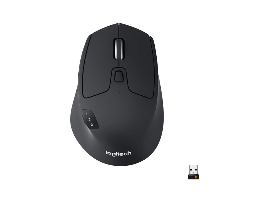 Logitech M720 Triathlon Multi-Computer Wireless Mouse, Black