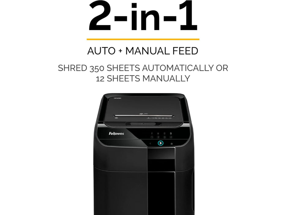 Fellowes AutoMax 350C AutoFeed Shredder - Cross Cut