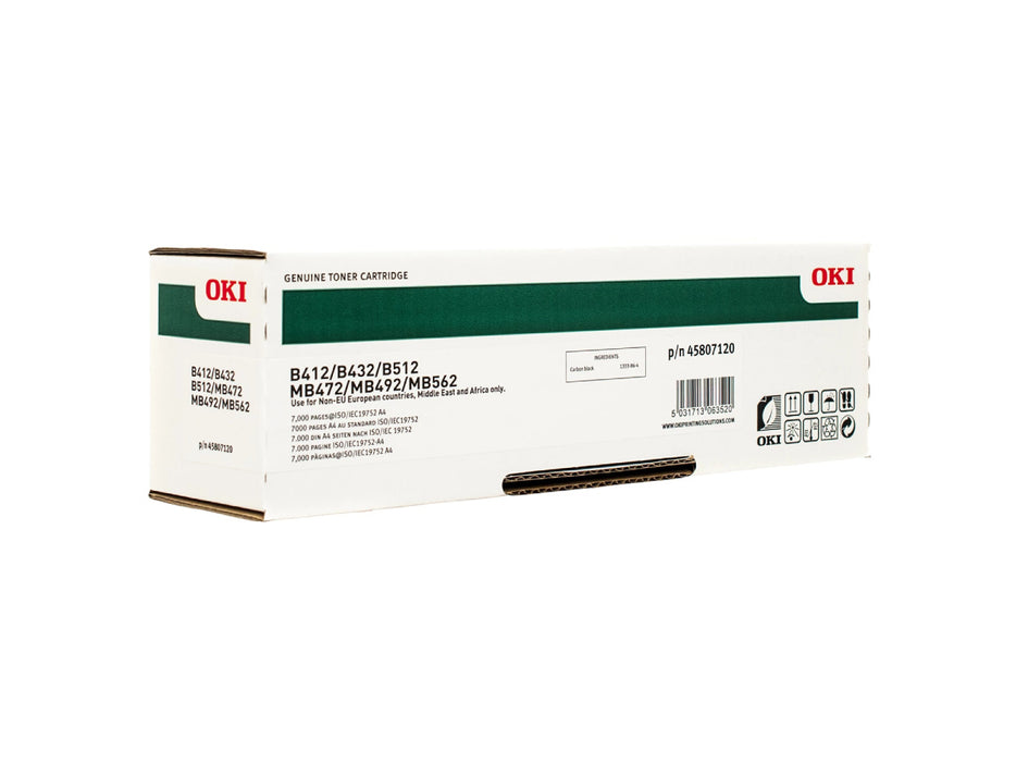 OKI 45807120 Black Toner Cartridge (7K)