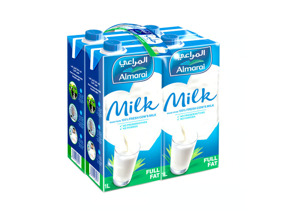 Almarai Full Fat Milk 1L Pack of 4