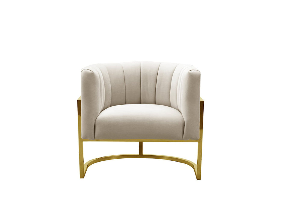 Mensa Single Seater Premium Chair with Golden color leg