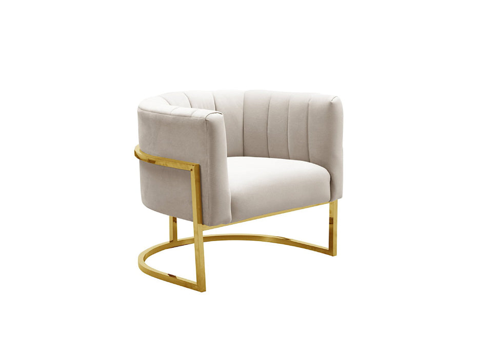 Mensa Single Seater Premium Chair with Golden color leg