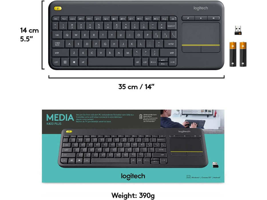 Logitech Wireless Keyboard K400 plus