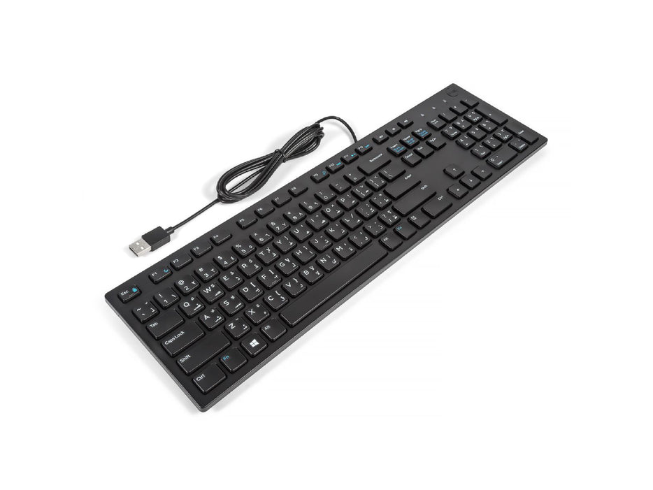 Dell KB216 Multimedia Keyboard Qwerty English-Arabic Black