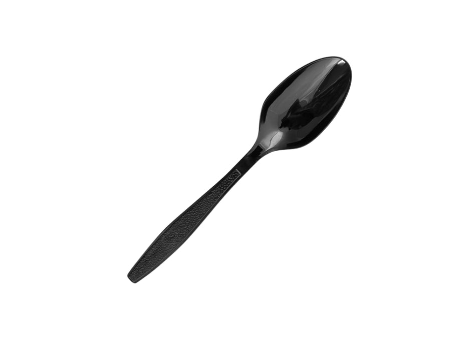 Black Plastic Table Spoon - HD, 50Pcs/Pack