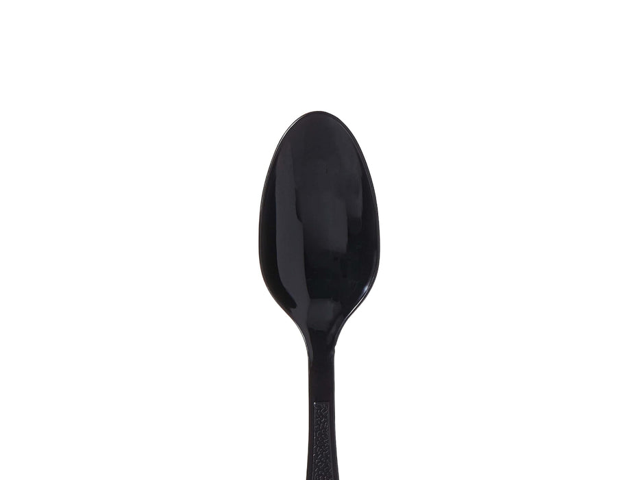 Black Plastic Table Spoon - HD, 50Pcs/Pack