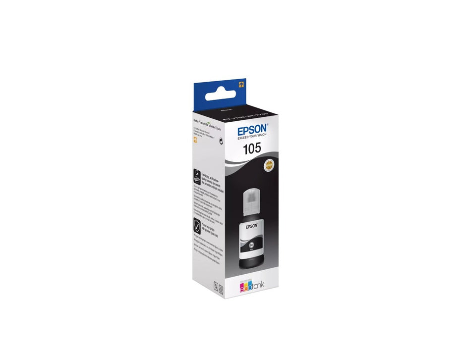 Epson 105 EcoTank Pigment Black Ink Bottle (140 ml)