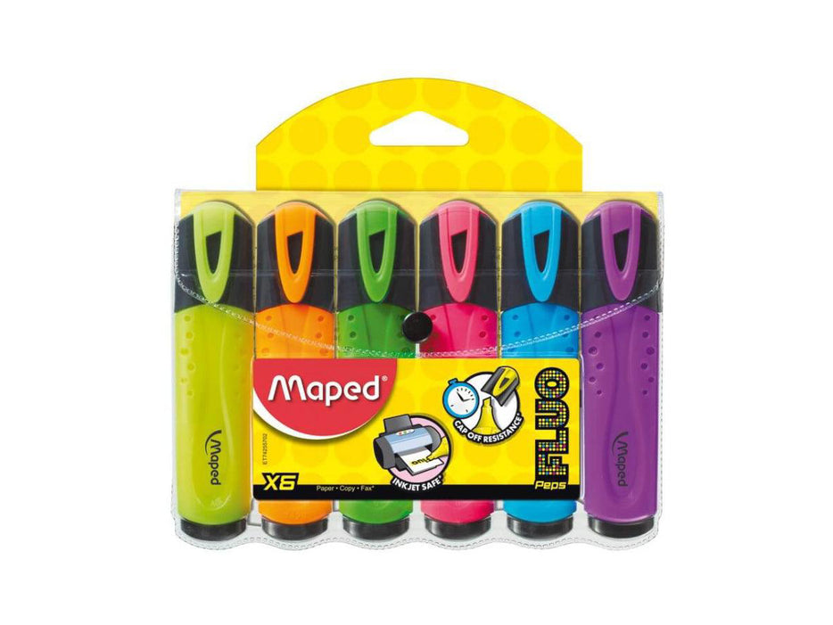 Maped Fluo Peps Classic Highlighter (6 assorted colors)