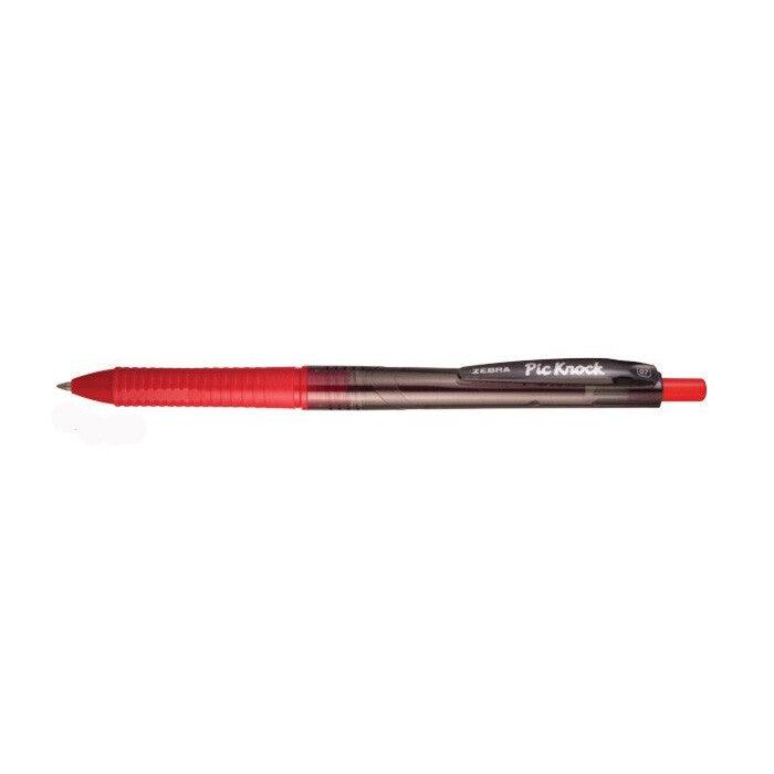 Zebra Pic Knock Ball Pen Red, (12pcs-box) - Altimus