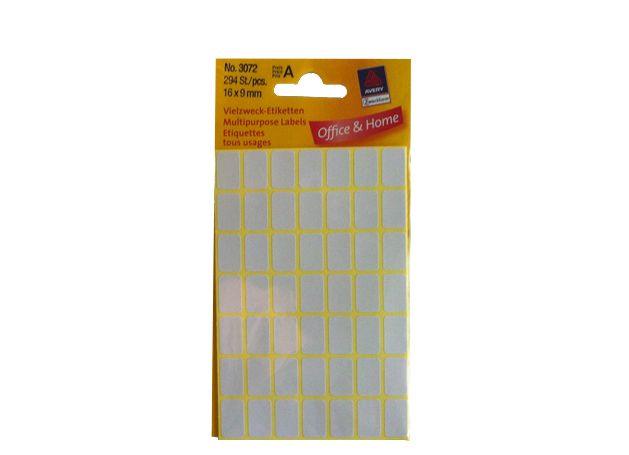 Avery Multipurpose Labels, Self-Adhesive, 16 x 9 mm, White, 294/pack ...