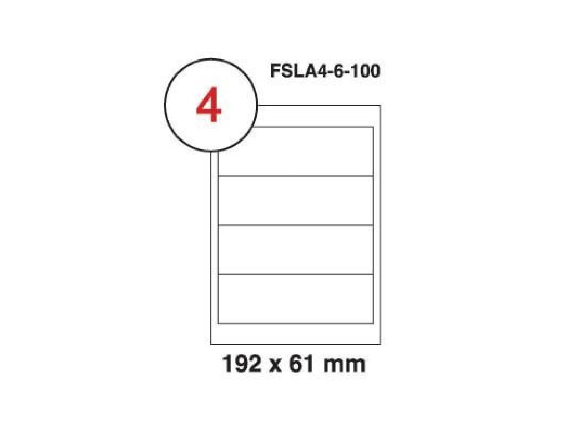 Multi Purpose Labels 192 X 61mm, 100Sheets-Box (FSLA4-6-100) - Altimus