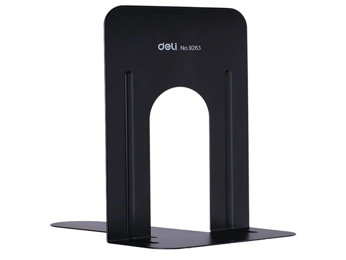 DELI 9263 Metal Book Ends, 9 inches, 51x32.5x21cm, 2pcs/set, Black - Altimus