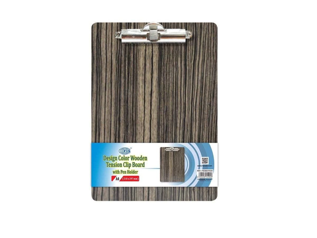 Wooden Clipboard with Smart Tension Clip and Pen Holder A4 (210X297MM) - Altimus