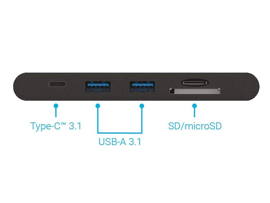 PNY 9 in 1 Mini Portable USB-C Power Hub with Integrated USB-C Cable for USB-C - Altimus